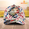 Joycorners Charolais American Flag Flowers Pattern Cap