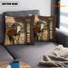 Joycorners Hereford Custom Name Leather Pattern Pillow Case