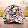 Joycorners Brahman American Flag Flowers Pattern Cap