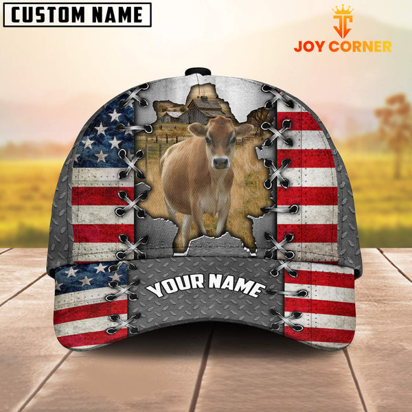 Joycorners Jersey Customized Name US Flag Cap