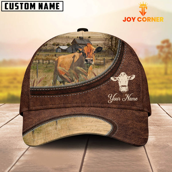 Joycorners Jersey On The Farm Customized Name Leather Pattern Cap