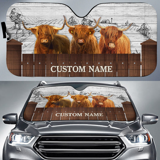 Joycorners Highland Farming Custom Name 3D Sun Shade