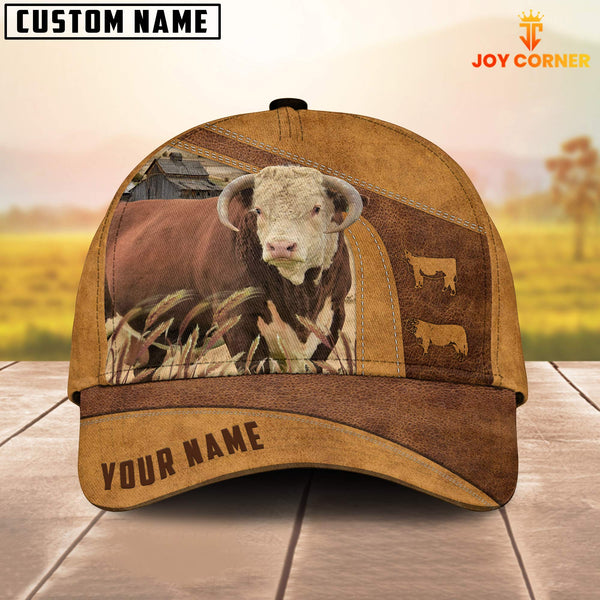 Joycorners Custom Name Farm Horned Hereford Cap
