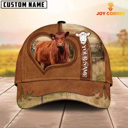 Joycorners Red Angus Custom Name Heart Cap