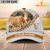 Joycorners Simmental White Pattern Customized Name 3D Cap