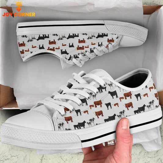 Joycorners Cattle Breeds Pattern Low Top Shoes