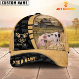 Joycorners Custom Name Spot Pig Cattle 3D Cap