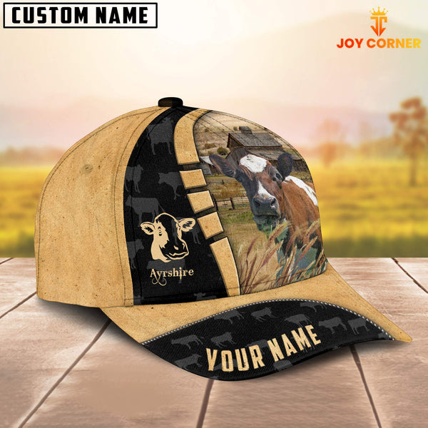 Joycorners Custom Name Ayrshire Cattle 3D Cap