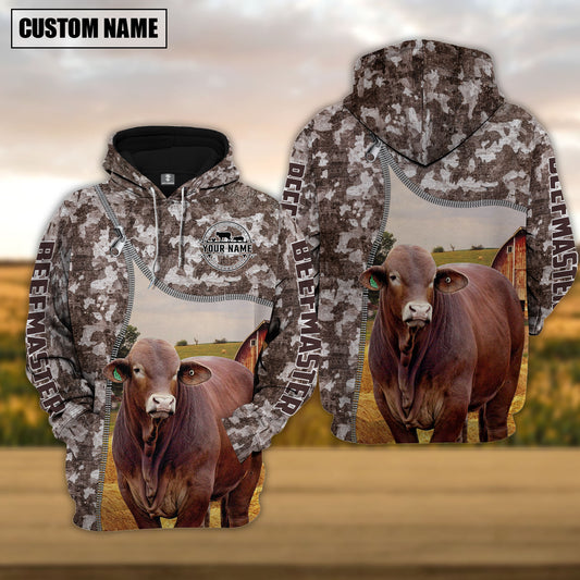 Joycorners Personalized Beefmaster Cattle Farm All Over Printed Hoodie