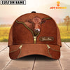 Joycorners Red Angus Hair Color Customized Name Cap