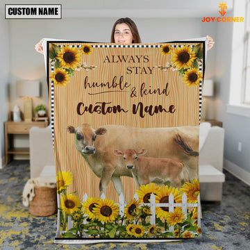 Joycorners Jersey Custom Name - Always Stay Humble and Kind Blanket