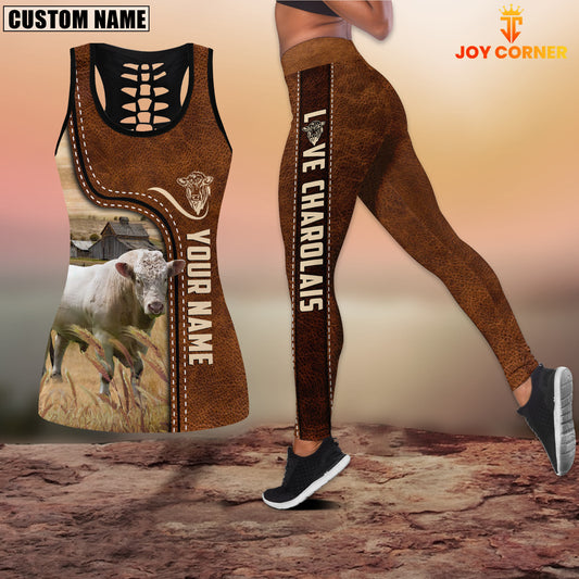 Joycorners Charolais Custom Name Combo Tank & Leggings