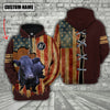 Joycorners Dexter US Flag Retro Personalized 3D Hoodie