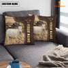 Joycorners Charolais Custom Name Leather Pattern Pillow Case