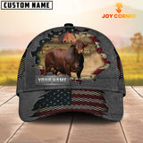 Joycorners Beefmaster Customized Name US Flag Net Cap