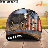 Joycorners Custom Name  Black Hereford Anerican Cattle Cap TT10