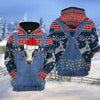 Joycorners Black Baldy Cattle Christmas Knitting Pattern 3D Hoodie