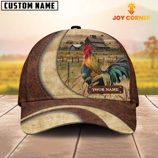 Joycorners Rooster Chicken Customized Name Farm Barn Cap