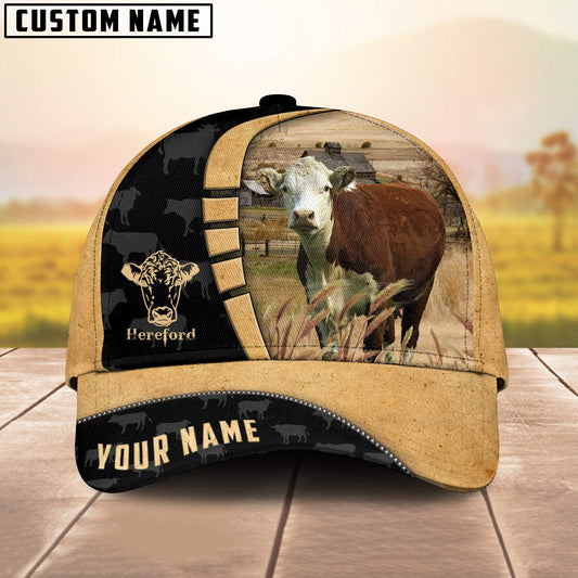 Joycorners Custom Name Hereford Cattle 3D Cap