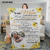 Joy Corners Personalized Photo And Text - Letter for Mom - Mother's Day Gift Blanket