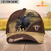 Joycorners Black Angus On The Farm Customized Name 3D Brown Cap