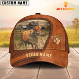 Joycorners Jersey Customized Name Brown Leather Pattern Cap
