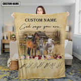 God Says You Are - Joycorners Personalized Name Horse, Donkey , Goat Blanket