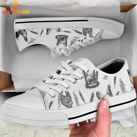 Joycorners Chicken Pattern Low Top Shoes