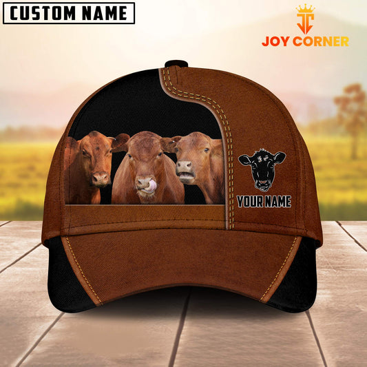 Joycorners Red Angus Black Brown Farm Customized Name Cap