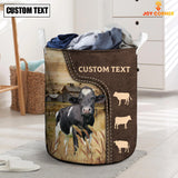 Joycorners Holstein Custom Name Leather Pattern Laundry Basket