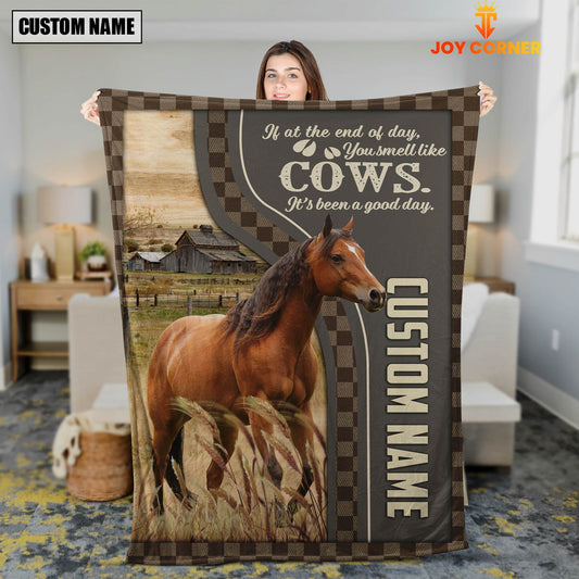 Joycorners Personalized Name Horse A Good Day Blanket