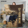 Joycorners Personalized Name Belted Galloway Leather Pattern Blanket