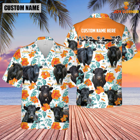 Joycorners Dexter Hibiscus Floral Custom Name 3D Hawaiian Shirt