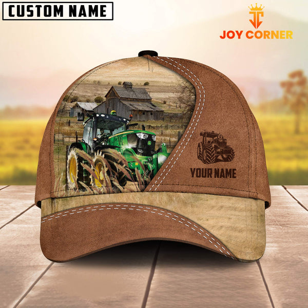 Joycorners Tractor Customized Name Brown Cap