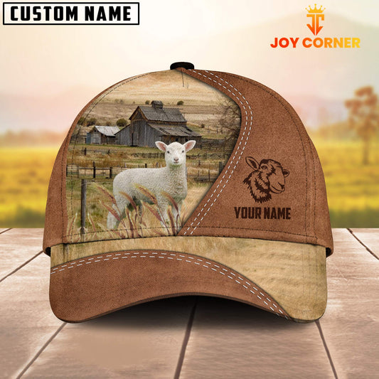 Joy Corners Lambs Customized Name Brown Cap