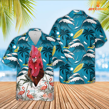Joycorners Rooster Funny Hawaiian Shirt