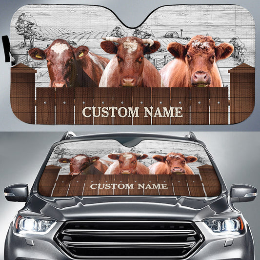 Joycorners Shorthorn Farming Custom Name 3D Sun Shade