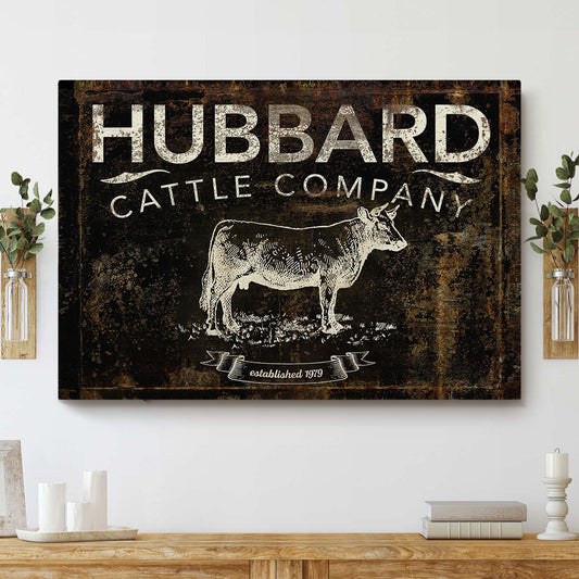 Joycorners Custom Text Charolais Cattle Canvas