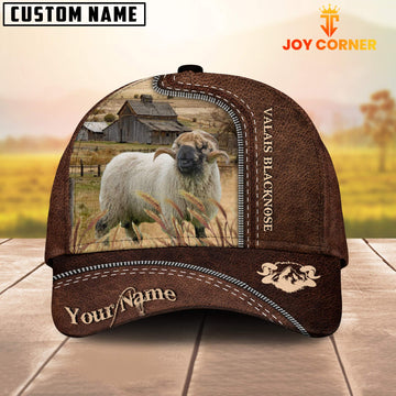 Joycorners Valais Blacknose Customized Name Leather Pattern Cap