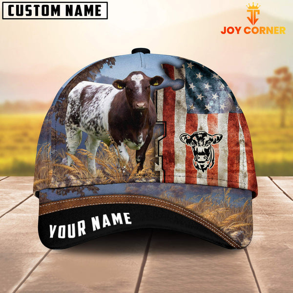 Joycorners Custom Name  Shorthorn Anerican Cattle Cap TT11
