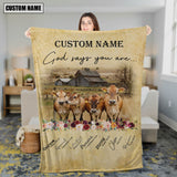 God Says You Are - Joycorners Personalized Name Jersey Blanket