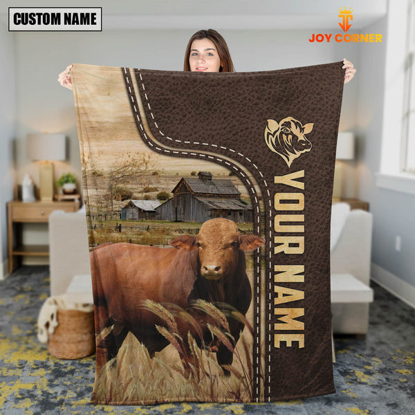 Joycorners Personalized Name Droughtmaster Leather Pattern Blanket
