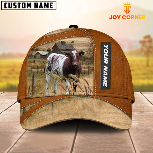 Joycorners Shorthorn Customized Name Brown Cap