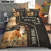 JoyCorners Simmental Like Someone Left The Gate Open Customized Name 3D Bedding Set