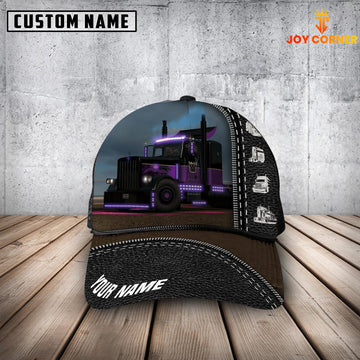 Joycorners Custom Name Purple Trucker Mesh Cap 2023