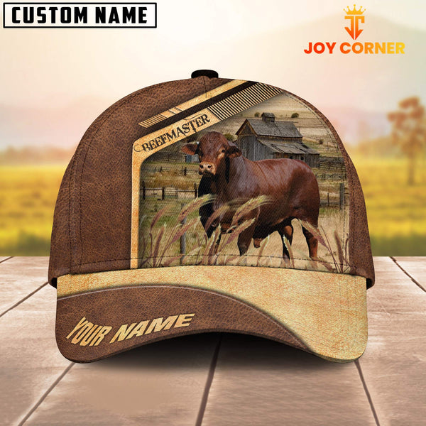 Joycorners Beefmaster Cattle Customized Name Brown Farm Cap