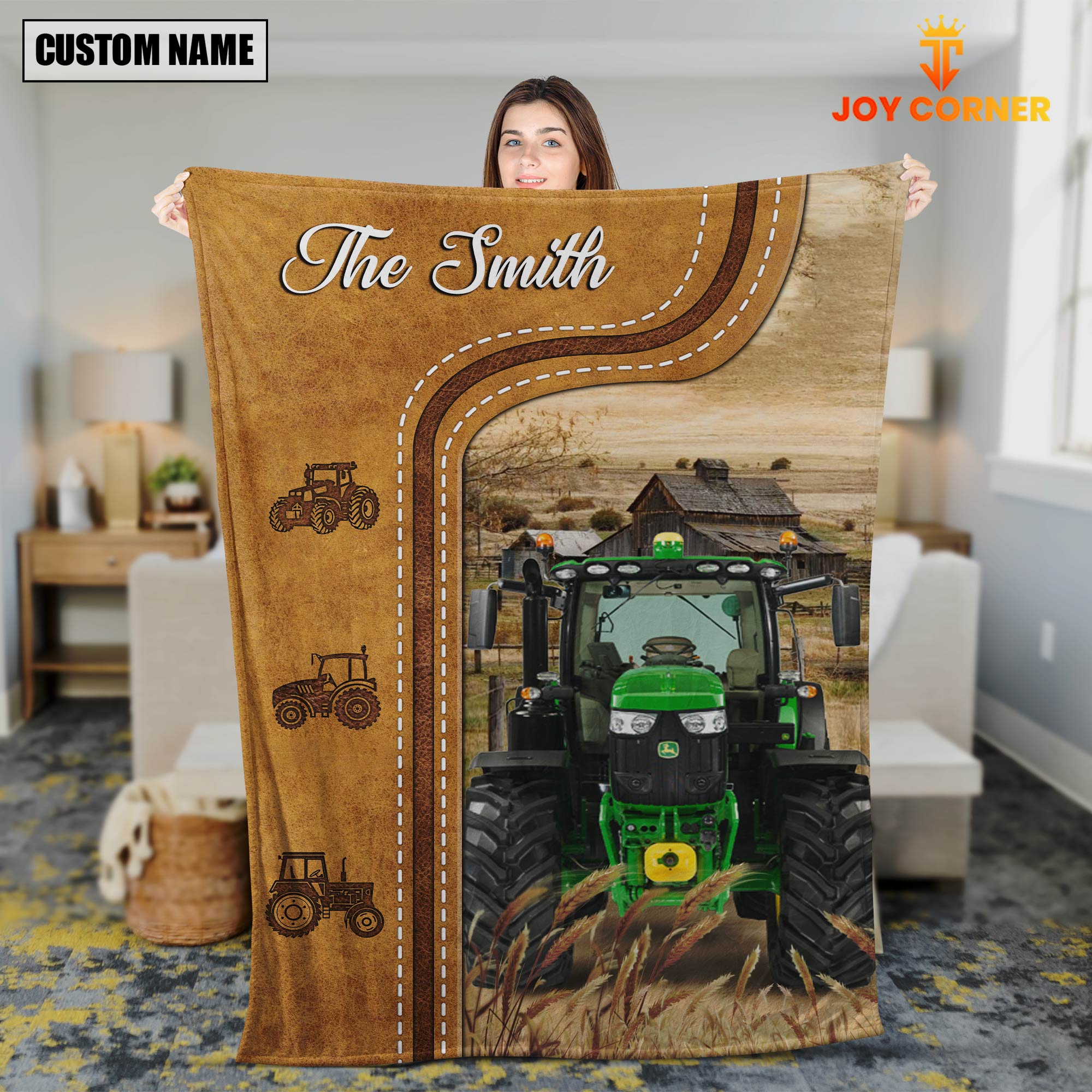 John deere tractor blanket hot sale