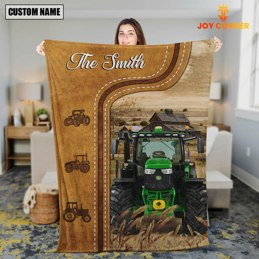 Joycorners Tractor Custom Name Blanket Collection