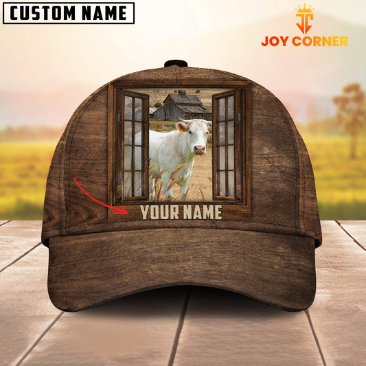 Joycorners Custom Name Charolais Window Brown Cap