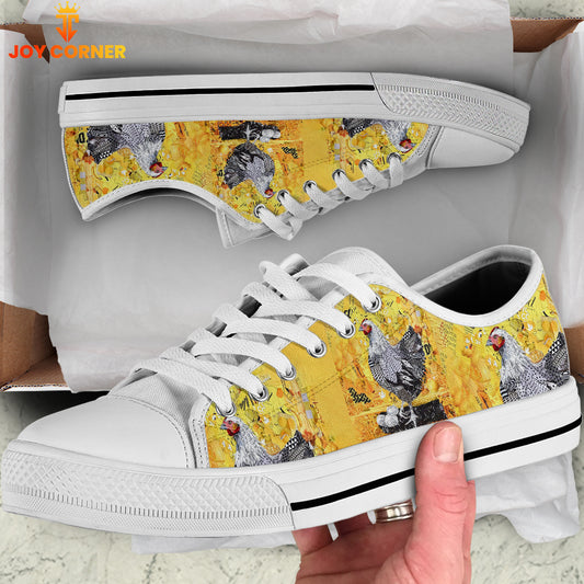 Joycorners Chicken Yellow Pattern Low Top Shoes